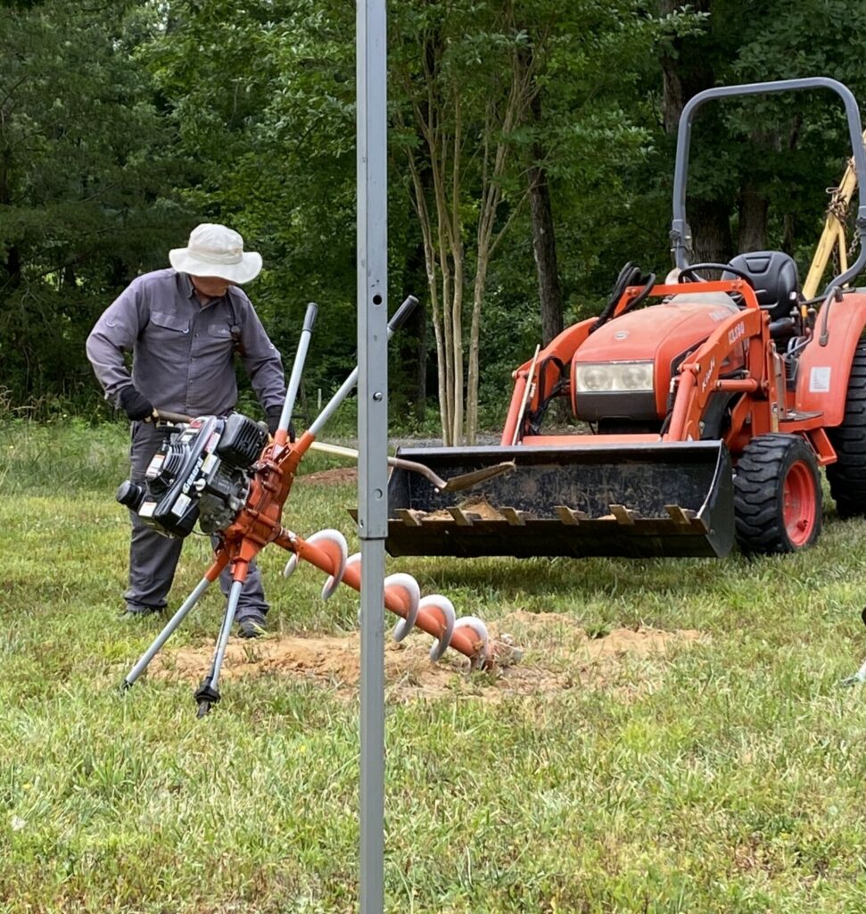 shoveling dirt