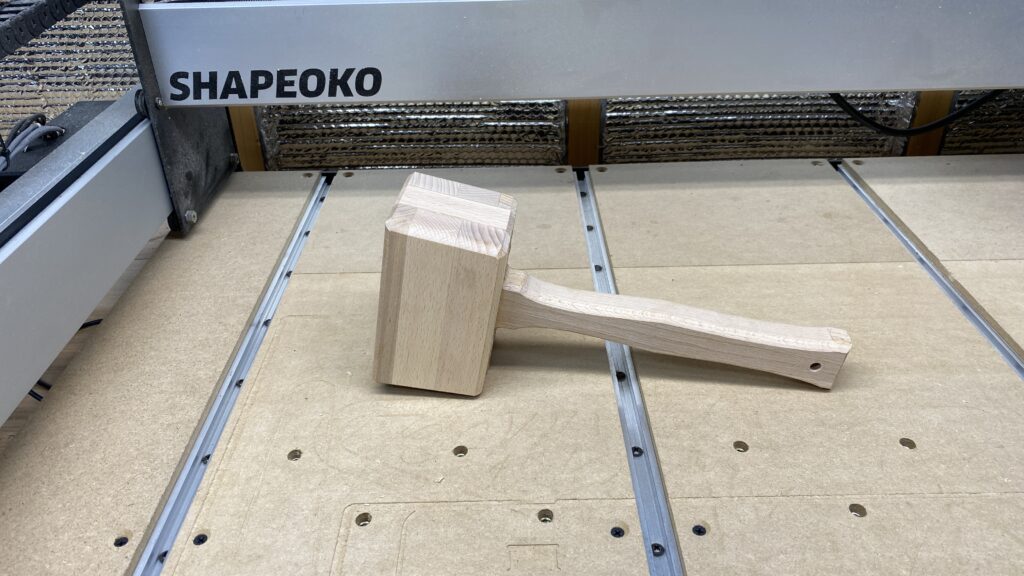finish and sanded mallet