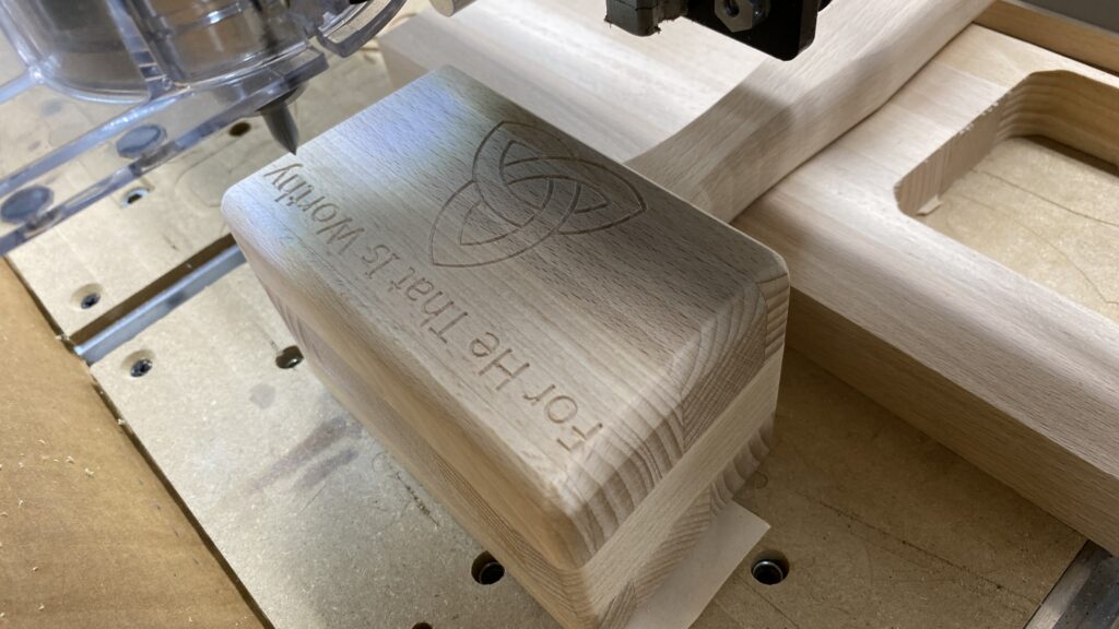 mallet mounted into the cnc