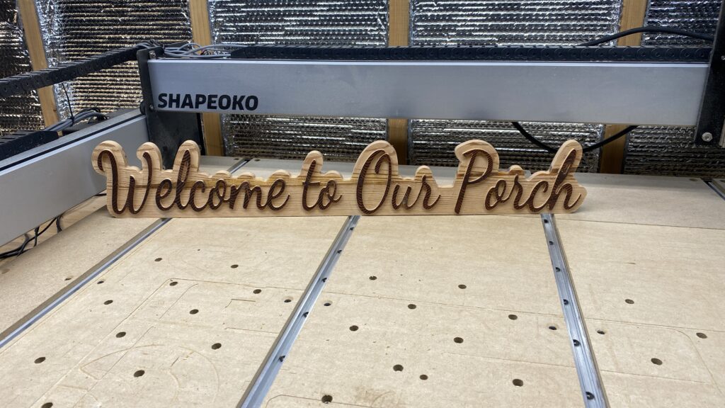 Final sign cutout