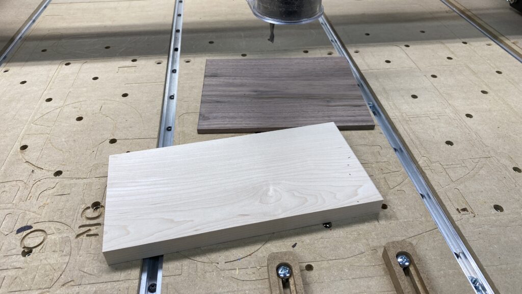 Walnut and maple wood stock