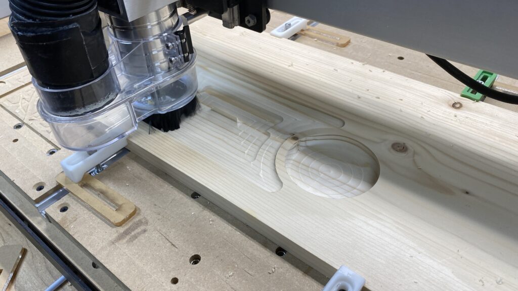 Rough cutting with a bowl bit.