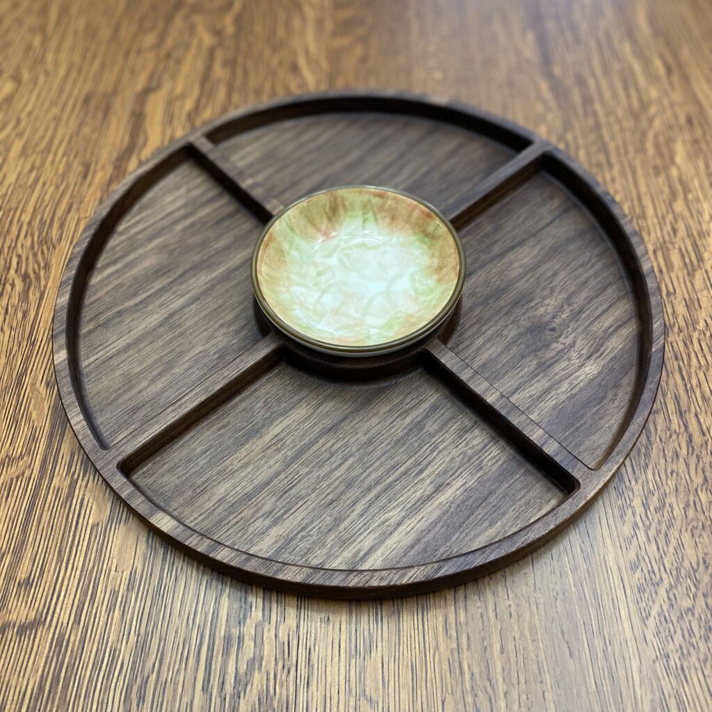 Cheese and Cracker Tray with sauce cup