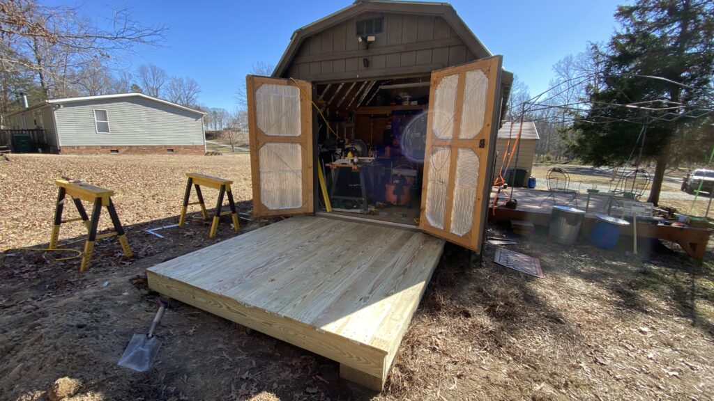 The finished deck, ready for work.