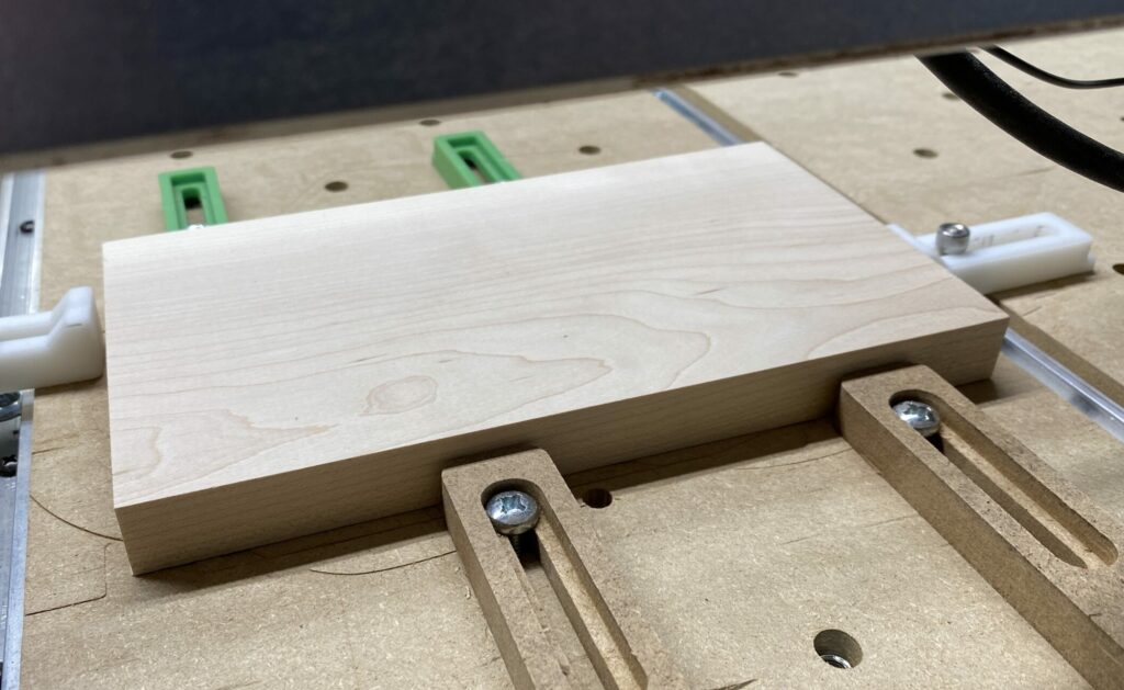 Maple stock mounted to waste board
