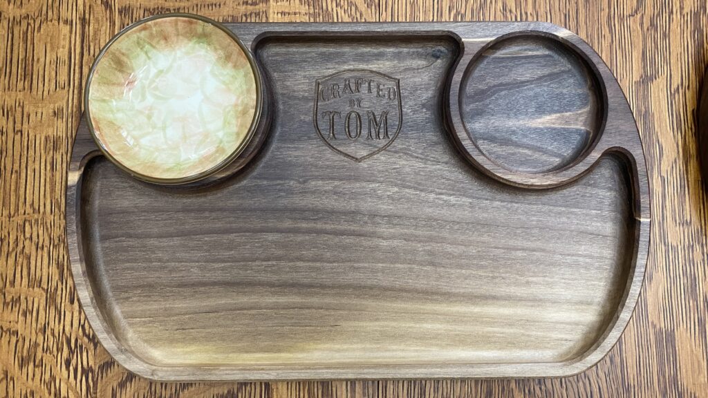 Tray displayed with sauce cup